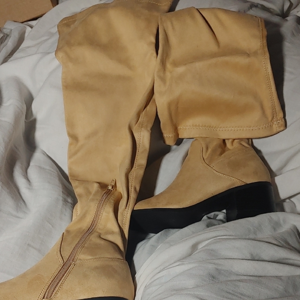 Tan Over The Knee-High Women's Boots